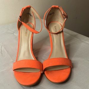 Peach/Orange Open Toe Shoe